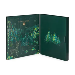 <span class=keywords><strong>Calendrier</strong></span> de l'Avent personnalisé de 24 jours pour le thé haut de gamme portable imperméable à l'eau gaufré mat laminé fabriqué en matériaux recyclés pour Noël - Product Image 4