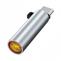Briquet électronique portable d'extérieur USB Type-C pour téléphone portable, mini souffleur d'air, design moderne, coupe-vent, fil chauffant