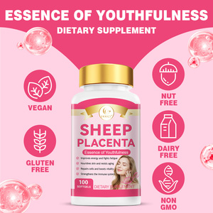 DUOZI Capsules de placenta de mouton 100 gélules Complément alimentaire naturel pour femmes Soin de la peau et soutien immunitaire - Product Image 4