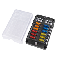 Boîtier de fusibles SEUO 12 voies 12-24V pour voiture, bateau, avec couvercle en plastique pour tableau de commande électrique, camping-car, VR
