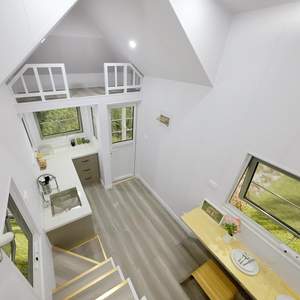 Deepblue Smarthouse AU/NZS/USA/EU Standard Moderne <span class=keywords><strong>De</strong></span> Luxe Préfabriqué Structure En Acier Léger Petite Maison sur Roues avec Remorque Maison - Product Image 3