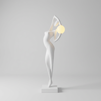 Home Source Fiberglas Italienischer Minimalismus Abstrakte Figur Willkommens-Bodenskulptur Wohnzimmer Eingangsbereich Heim-Dekor Kreativ