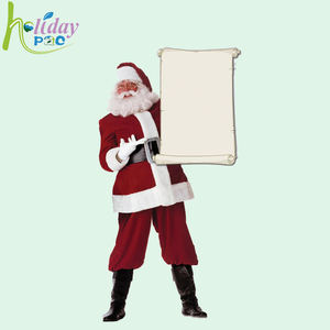 Holiday pac Custom ized Santa Cardboard Cutout Weihnachts mann mit Scroll -Cardboard Cutout Advertising <span class=keywords><strong>Promotion</strong></span> Folding - Product Image 6