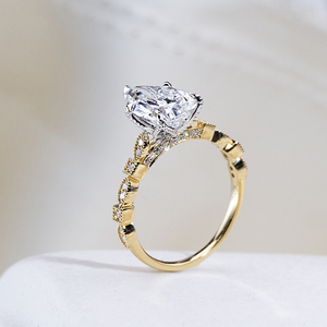 Bague en or 18 carats avec diamant taille poire MSR-2192 pour femme - Product Image 2