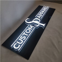 Enseigne publicitaire lumineuse LED sur mesure à lettres en relief, enseigne extérieure illuminée pour magasin, enseigne lumineuse 3D avec logo sur mesure