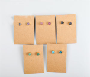 Boucles <span class=keywords><strong>d</strong></span>'oreilles arc-en-ciel naturelles Druzy géode Agates irrégulières puces perles boucles <span class=keywords><strong>d</strong></span>'oreilles femmes Agates pierre boucles <span class=keywords><strong>d</strong></span>'oreilles bijoux Dropshipping - Product Image 5