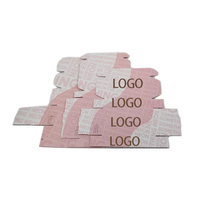 Boîte d'expédition luxueuse en carton ondulé rose, en matériau recyclé, doublée d'éponge, avec pelliculage mat, gaufrage UV, taille personnalisée, pour cadeau