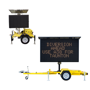 Panneau d'affichage LED mobile pour remorque, panneau de signalisation à message variable, alimenté par énergie solaire, pour la sécurité routière - Vente en gros fabricant - Product Image 1