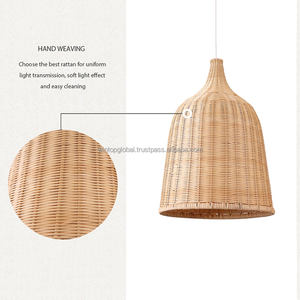Alta calidad hecha a mano Japonesa Moderna minimalista Chino Europeo Industrial/lámpara colgante de mediados de siglo papel tejido Natural Ratán - Product Image 5