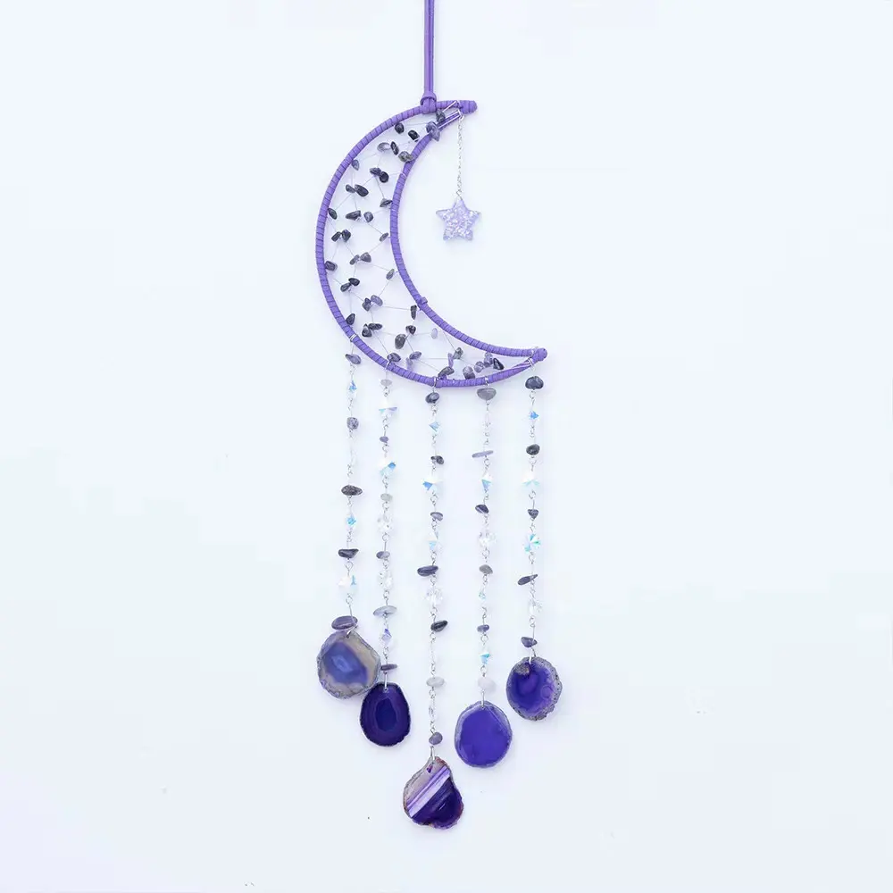 Hot sell Crystal Dream Catcher feather hanging ornament home decoration wall hanging Sun Catcher