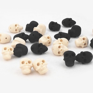 Custom Unique Easy to String Newborn Teething <b>Nursing</b> Chew Bead Skull Shape Silicone Beads - Product Image 2