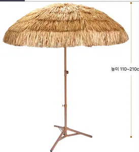 2023 New Hot Sale Indian Hand Craft Outdoor Sun Shade Patio Umbrella Tiki Straw Thatch Roof Garden Parasol