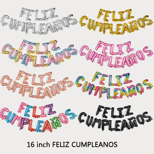 Globos <span class=keywords><strong>de</strong></span> Papel <span class=keywords><strong>de</strong></span> Aluminio con Letras Mayúsculas 'Feliz Cumpleaños' en Español para Decoración <span class=keywords><strong>de</strong></span> Fiestas con Helio, Globos <span class=keywords><strong>de</strong></span> Cumpleaños - Product Image 6