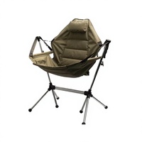 WOQI Chaise de jardin pliante en tissu Oxford avec cadre en fer, dossier réglable, robuste, capacité de 300 lb, pour la salle de sport et l'extérieur