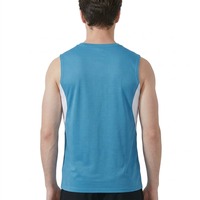 Débardeur de sport pour homme à col ras du cou, sans manches, avec bordure noire, pour la course, l'entraînement et les loisirs, personnalisable