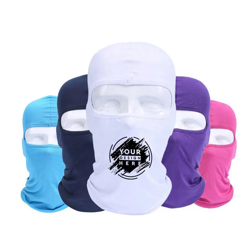 Wholesale Custom logo face mask Knit Full Face Cover Ski Mask 1 hole balaclava cap hat