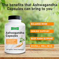 OEM ODM Zachte en niet-irriterende Ashwagandha capsules met zwarte peper fruitextract, natuurlijke adaptogene, capsules voor vermoeidheidsbalans