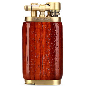 बैंगन ड्रैगन सिगार हल्का विंडप्रूफ बिंदु मोक्सा लकड़ी पोर्टेबल रेट्रो पीले लौ पुरुषों के पाइप हल्का - Product Image 6