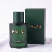 Vente en gros de flacons de parfum en verre de luxe vides avec boîte, 50 ml et 100 ml, avec bouchon magnétique rechargeable