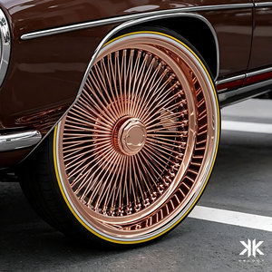 Vente en gros de nouvelles jantes en alliage d'aluminium forgé, couleur or rose brillant, 18-28 pouces, personnalisables, commandes en gros OEM - Product Image 1