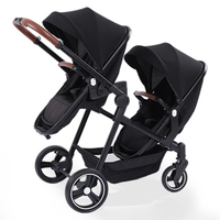 Vente en gros de poussettes jumelles en alliage d'aluminium SHUANGXING SX-600T avec design pliable 3 en 1 et 2 sièges auto