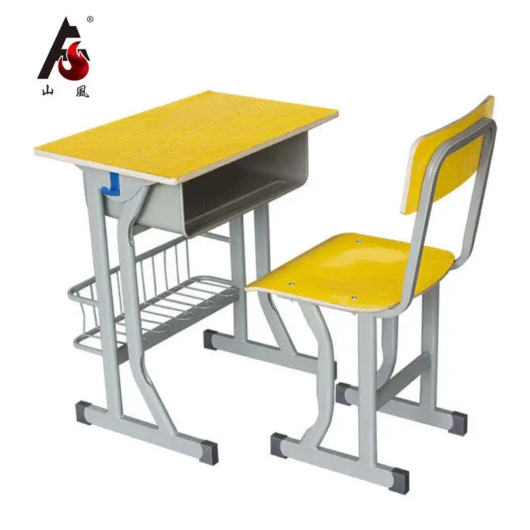 طقم أثاث مدرسي مخصص مكون من كرسي مكتب فردي وبأسعار جذابة للبيع من شانفينغ