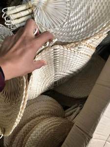 Party Wedding Favor Gifts Handmade Palm Leaf Bamboo Handheld <b>Fan</b> Natural Bamboo <b>Fans</b> Palm Leaf <b>Hand</b> <b>Fans</b> - Product Image 2