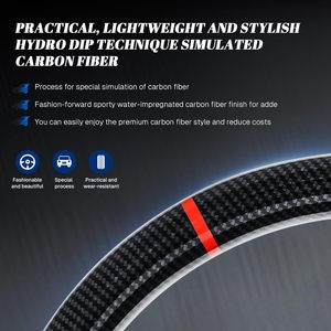 Volante Deportivo en Forma de D de Fibra de Carbono Real con Indicador de Cambio LED y Cuero Nappa para <span class=keywords><strong>Chevrolet</strong></span> Camaro 2016-2020 - Product Image 2