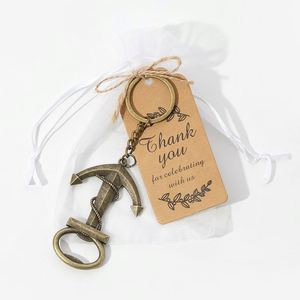 Retro Boat Anchor Keychain Baby Shower Favors Present Ornament Souvenir Charms Keyring Wedding Gift Beer Bottle Opener <b>Key</b> <b>Chain</b> - Product Image 3
