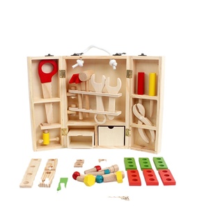 Boîte à outils en <span class=keywords><strong>bois</strong></span> pour enfants, <span class=keywords><strong>jouet</strong></span> de jeu de rôle éducatif, <span class=keywords><strong>jouet</strong></span> multifonctionnel en <span class=keywords><strong>bois</strong></span> pour garçons, jeu de démontage de vis et d'écrous - Product Image 2