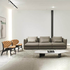 Sillón Moderno de Descanso con Patas de Madera y Tapicería de Cuero PU, Cómodo Sillón Relax <span class=keywords><strong>Dalma</strong></span> para Hotel - Product Image 3