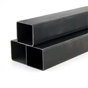Hot Rolled black steel square tube/rectangular hollow tubular Hollow Section ERW Carbon Steel Tube Square welded steel pipes
