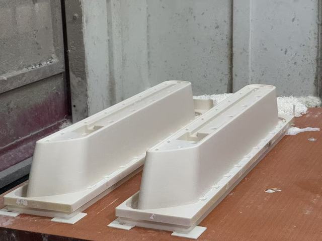 GH Custom Large CNC Machined Engineering Plastic Parts White Structural Base Housing