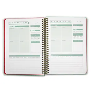 Gedruckt Ihr Design Benutzer definierte hochwertige 6 Ring Binder Weekly Diary Journal Planner