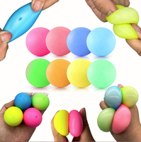 Nouveaux jouets pour enfants, balle anti-stress rebondissante de 3,5 cm, jouets extensibles et moelleux pour soulager le stress, balle sensorielle moelleuse pour enfants et adultes
