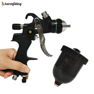 Pistola de Pulverización Manual Profesional HVLP de 600cc con Boquilla de 1.4mm, Aerógrafos de 0.8/1.0mm, Herramientas de Pintura para Automóviles, OEM KAILUN Negro - Product Image 3