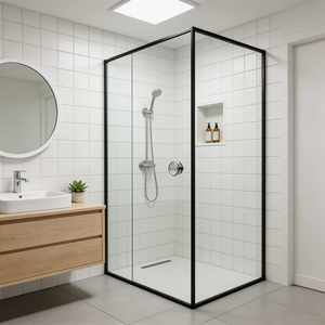 Cabine <span class=keywords><strong>de</strong></span> <span class=keywords><strong>douche</strong></span> à double joint d'étanchéité, anti-fuite, avec rail coulissant en aluminium et verre, installation rapide, <span class=keywords><strong>pour</strong></span> la maison - Product Image 4