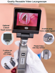 Laryngoscope réutilisable à six lames prix usine Photo record fonction LCD Laryngoscope vidéo portable - Product Image 6