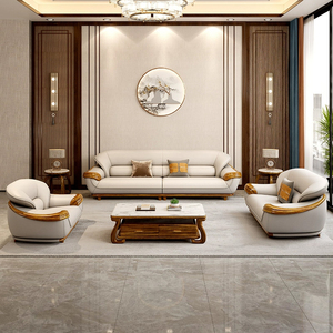 Bộ bàn ghế phòng khách sang trọng phong cách châu Âu, ghế <span class=keywords><strong>sofa</strong></span> góc cao cấp kiểu cổ điển với gỗ mun nguyên khối dành cho khách sạn và biệt thự - Product Image 3