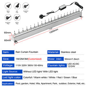 Haute qualité décoratif intérieur eau pluie rideau métal Fuentes De Agua Para Interiores <span class=keywords><strong>piscine</strong></span> eau pluie rideau <span class=keywords><strong>cascade</strong></span> - Product Image 4