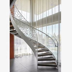 Moderno peldaños <span class=keywords><strong>de</strong></span> <span class=keywords><strong>madera</strong></span> rieles <span class=keywords><strong>de</strong></span> escalera <span class=keywords><strong>de</strong></span> vidrio <span class=keywords><strong>de</strong></span> acero inoxidable - Product Image 1