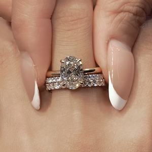 <span class=keywords><strong>Anelli</strong></span> con Diamanti Sintetici CVD HPHT Certificati IGI, Taglio Ovale, Oro Massiccio 14k 18k, Gioielli <span class=keywords><strong>Personalizzati</strong></span> per Donne e Uomini, Fidanzamento - Product Image 2