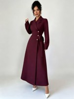 Robe blazer élégante pour femmes, manches longues, formelle, pour le travail, le bureau, mi-longue, avec ceinture, 100% polyester