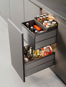 Cesta extraíble de aluminio Goldmine de doble/triple nivel para especias, organizador de cajones con cierre suave para condimentos en gabinetes de cocina - Product Image 6