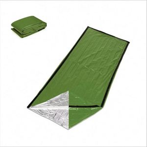 ถุงนอนฉุกเฉินสีเขียว PE สำหรับการตั้งแคมป์แบบ Bivvy และผลิตภัณฑ์สำหรับการนอนหลับแบบ Envelop - Product Image 1