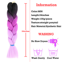 Échantillon Gratuit Extensions de Cheveux en Gros pour Tresses Africaines Ombrées Expression Jumbo Cheveux à Tresser Synthétiques