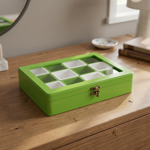 Decorative Wooden Storage <b>Box</b> with Intricate Pattern and Divided Sections for Organizing Jewelry or <b>Trinkets</b> - Product Image 4