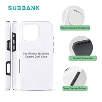 Coque de téléphone 3D en plastique écologique Subbank avec revêtement par sublimation et personnalisation pour iPhone 16, 15, 14 – Noël et Pâques