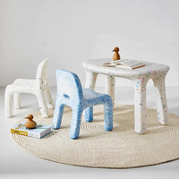HANYEE 2026 Table et chaises en plastique pour enfants, style nordique classique moderne, pour salon, maternelle, jardin, extérieur