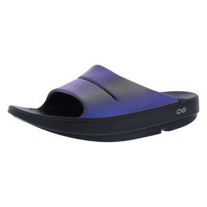 Oofos ooahh Luxe รองเท้าผู้หญิงสไลด์สี: เที่ยงคืน Spectre | ของแท้100% - Product Image 1